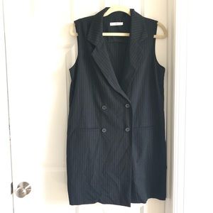 Mango striped long vest